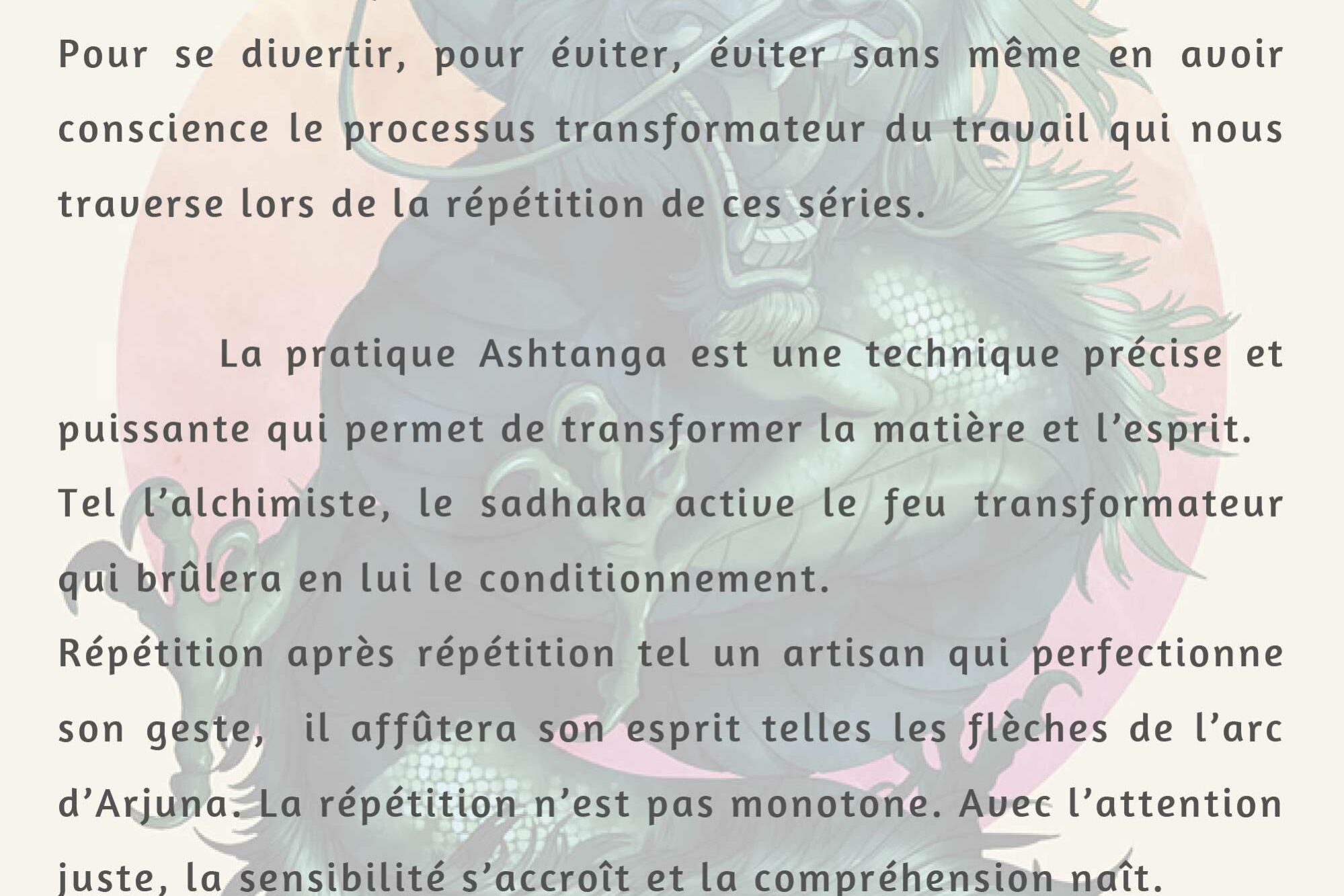 L'histoire de Yoga Chikitsa (première série de l'ashtanga yoga)